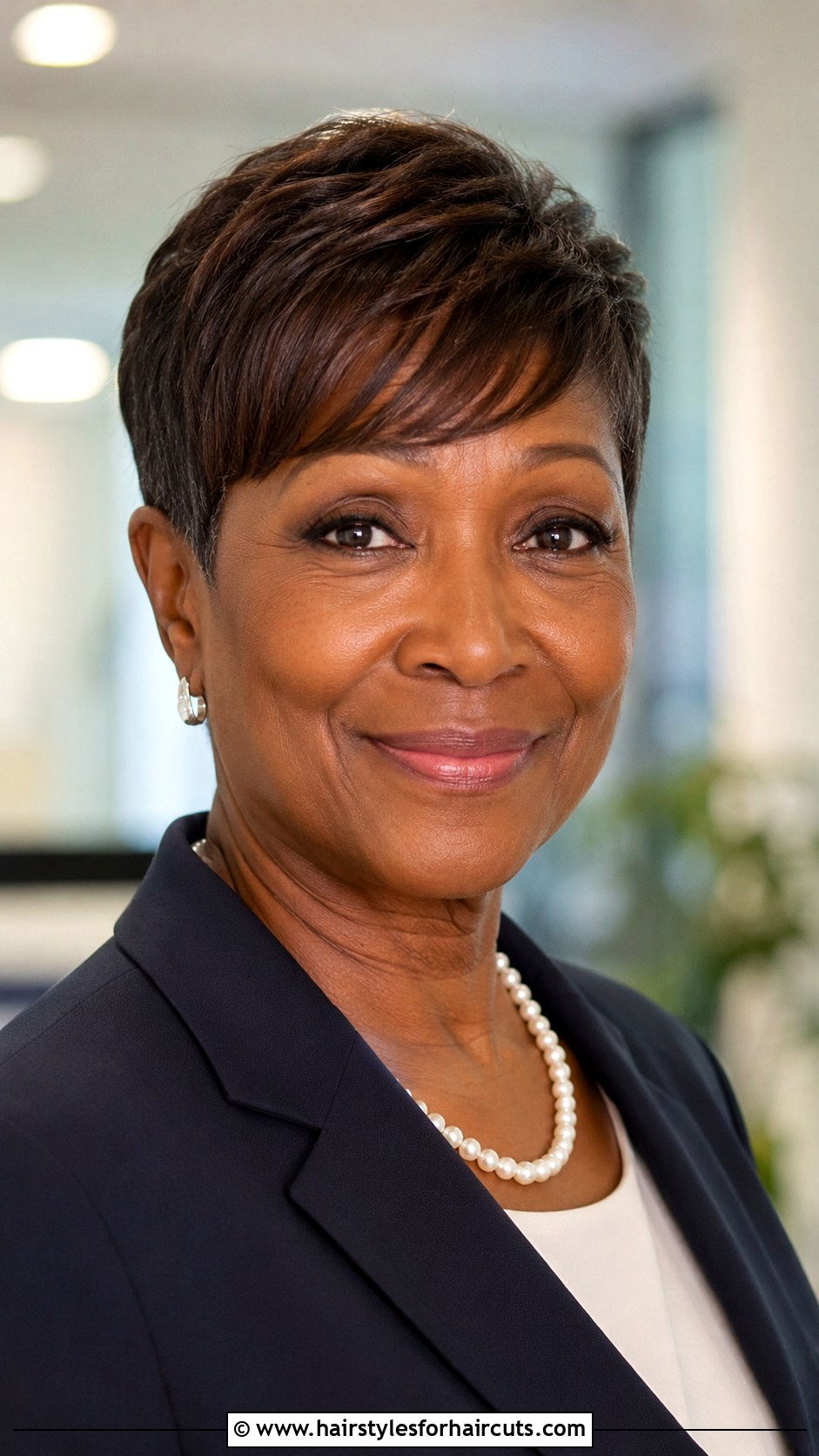 Tapered Cut With Bangs - 25 older black woman short haircuts - 25 older black woman short haircuts