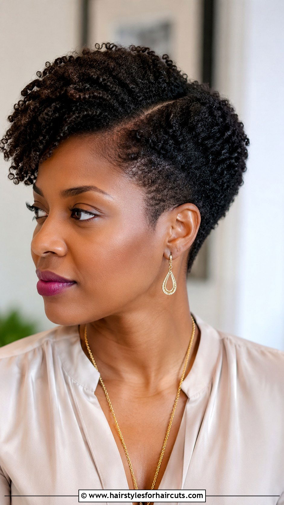 Tapered Cut With Side Part - 25 haircuts for black women with natural hair - 25 haircuts for black women with natural hair