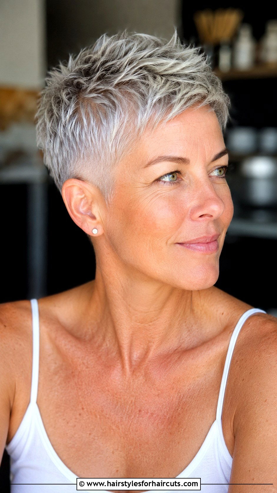 Tapered Pixie - 25 haircuts for thin hair women over 50 - 25 haircuts for thin hair women over 50