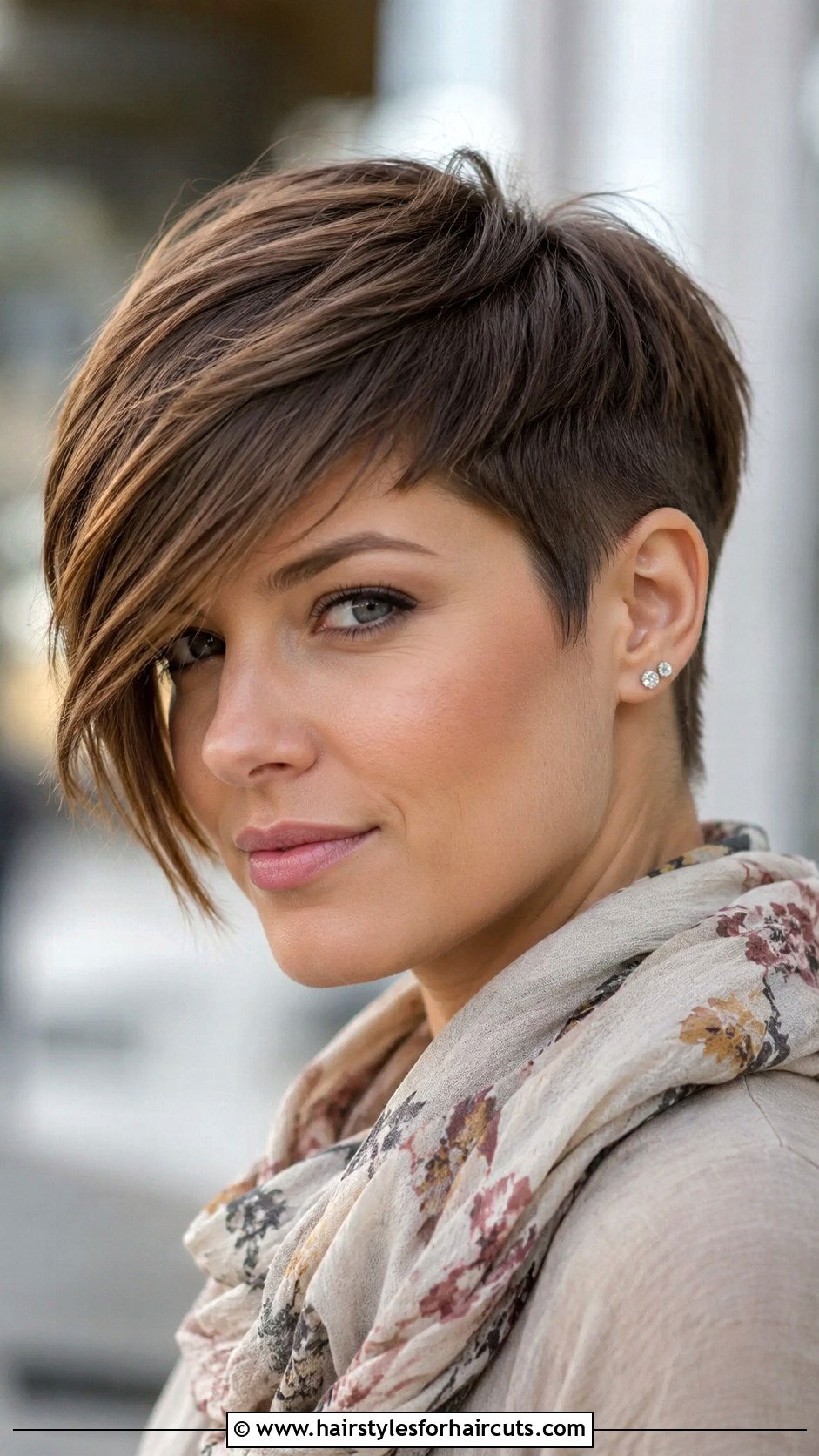 Tapered Pixie With Long Bangs - 25 short hairstyles thin hair over 50 - 25 short hairstyles thin hair over 50