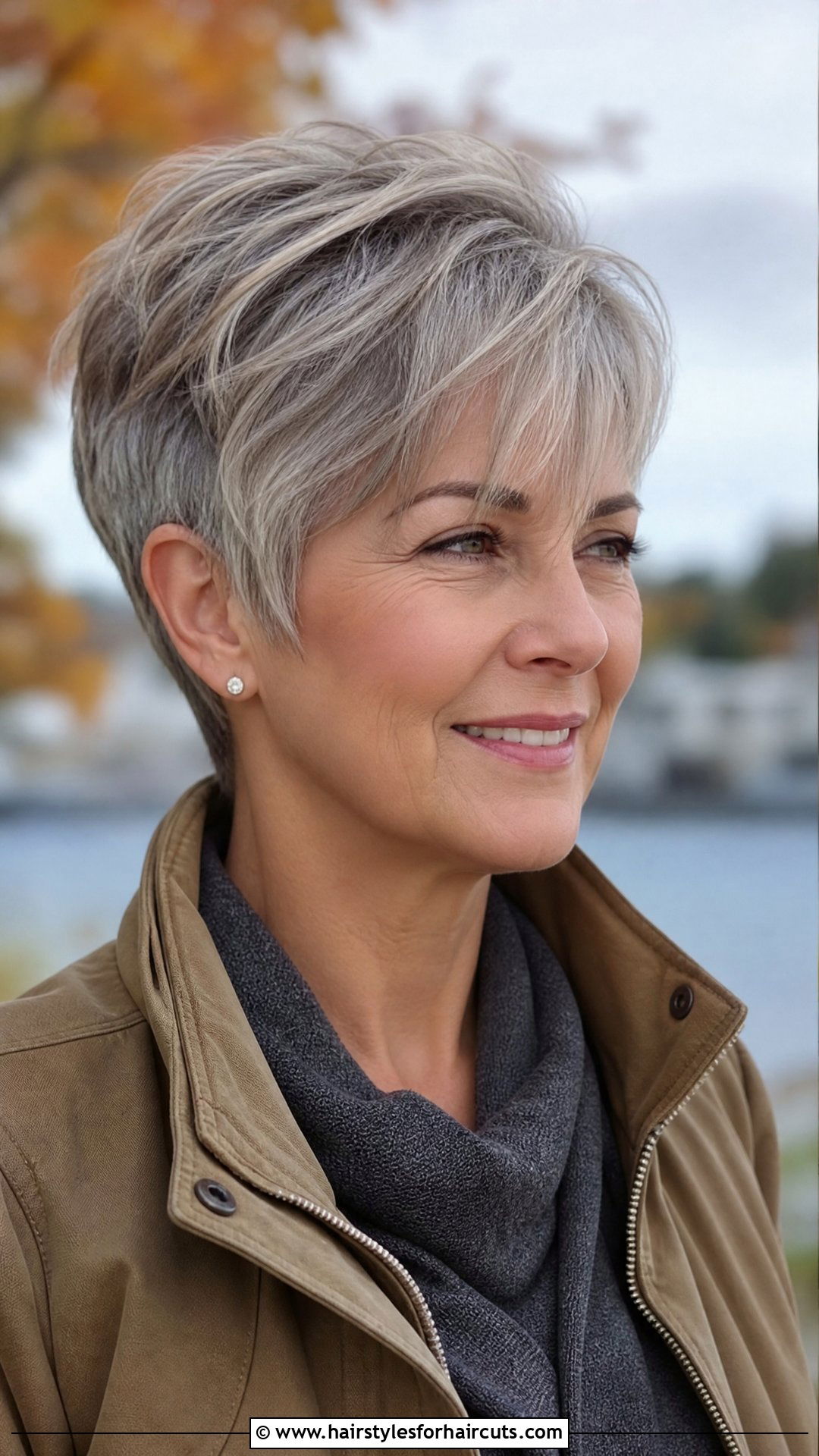 Tapered Pixie With Long Bangs - 25 hairstyles for over 50 women - 25 hairstyles for over 50 women