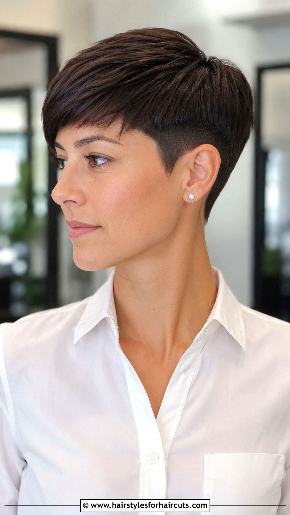 Tapered Short Haircut - 25 good haircuts for straight hair women - 25 good haircuts for straight hair women