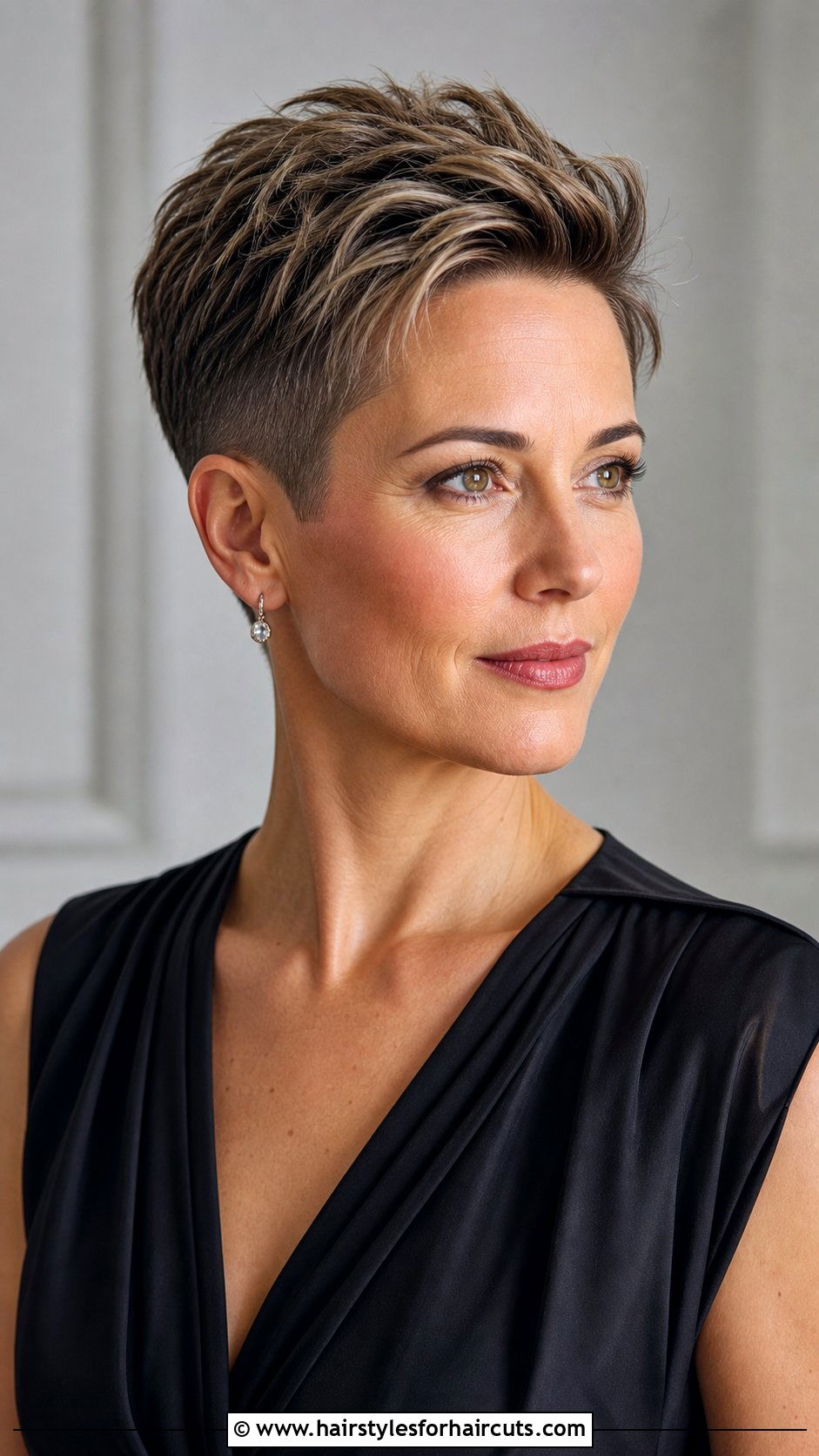 Tapered Short Haircut - 25 short haircuts for women over 40 - 25 short haircuts for women over 40