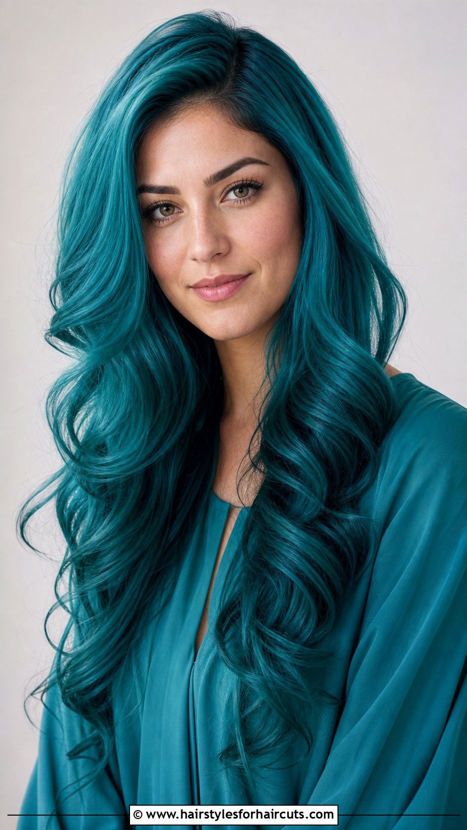 Teal Mermaid Long Cut - 25 mermaid haircuts - 25 mermaid haircuts
