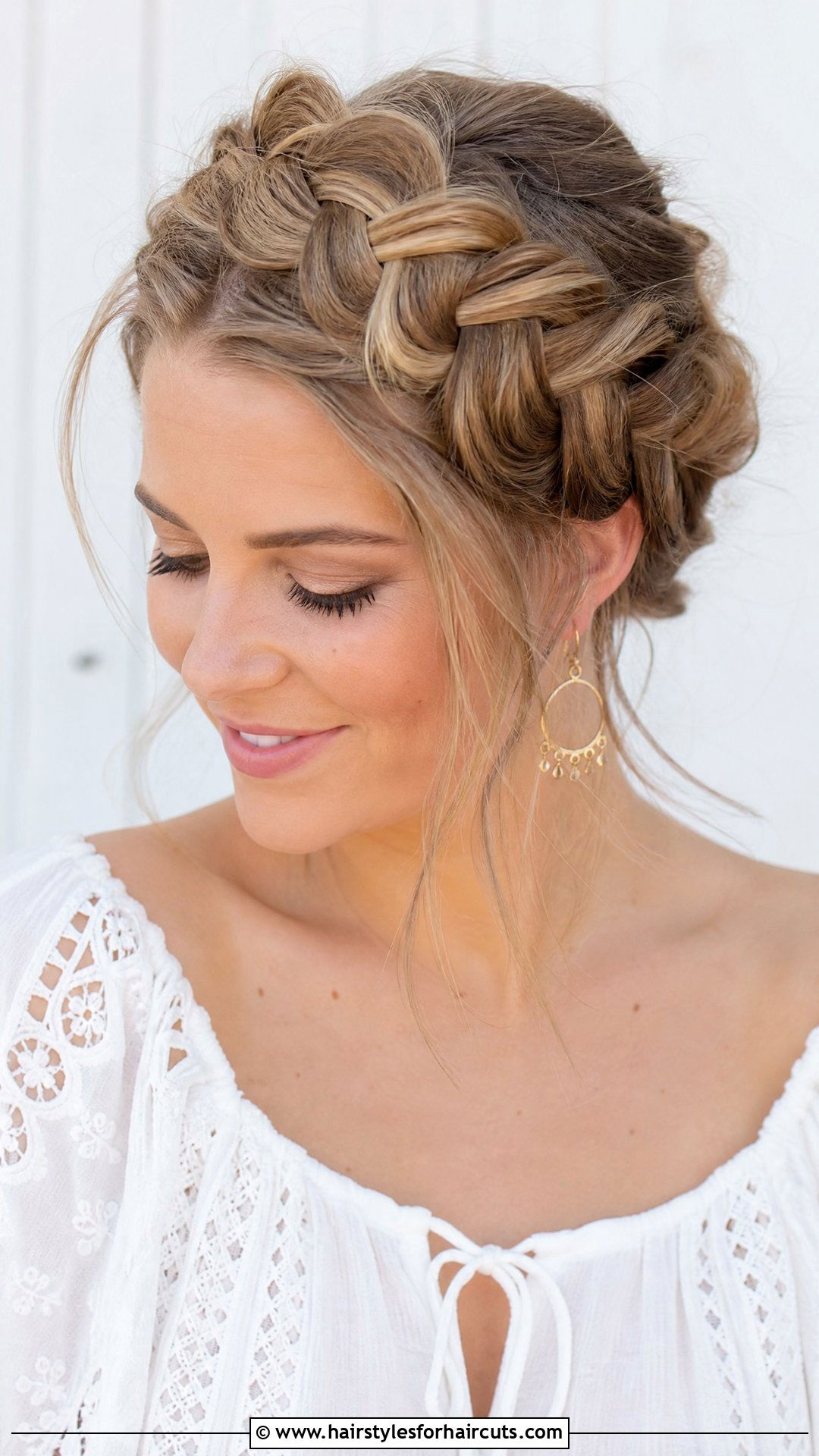 Teased Crown Braid Hairstyle - 25 tease hairstyles - 25 tease hairstyles