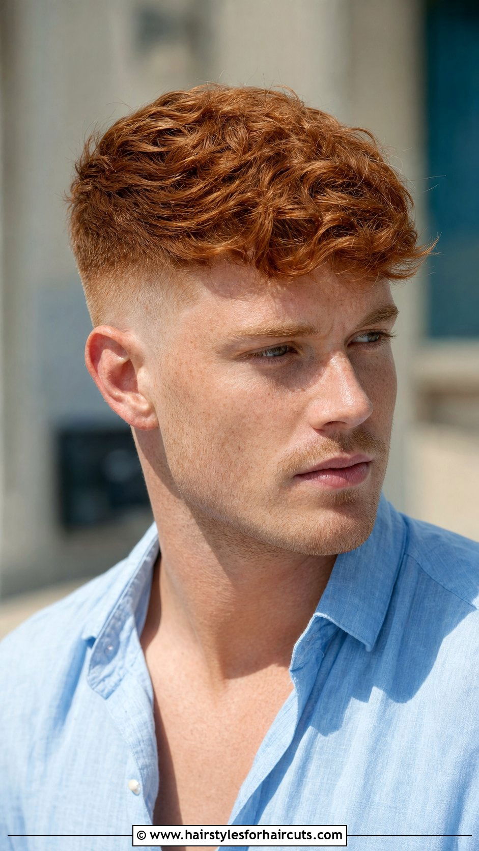 Temp Fade Red Wavy Top - 25 fade haircuts red hair - 25 fade haircuts red hair