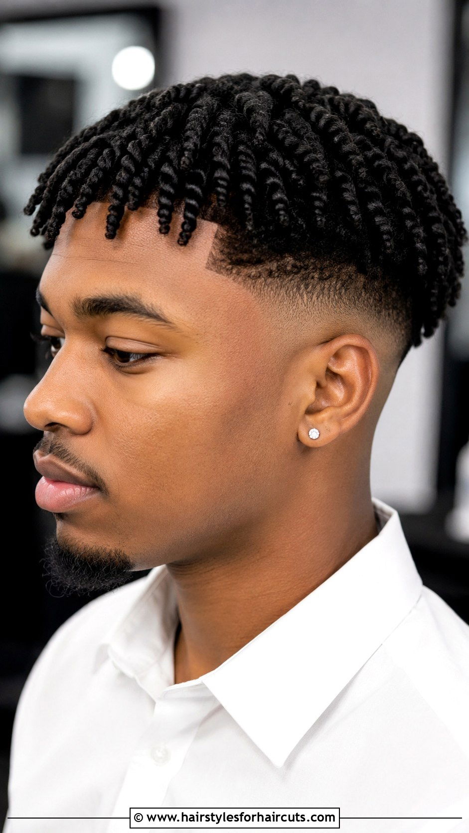 Temp Fade With Curly Twists - 25 fade haircuts with curly hair - 25 fade haircuts with curly hair