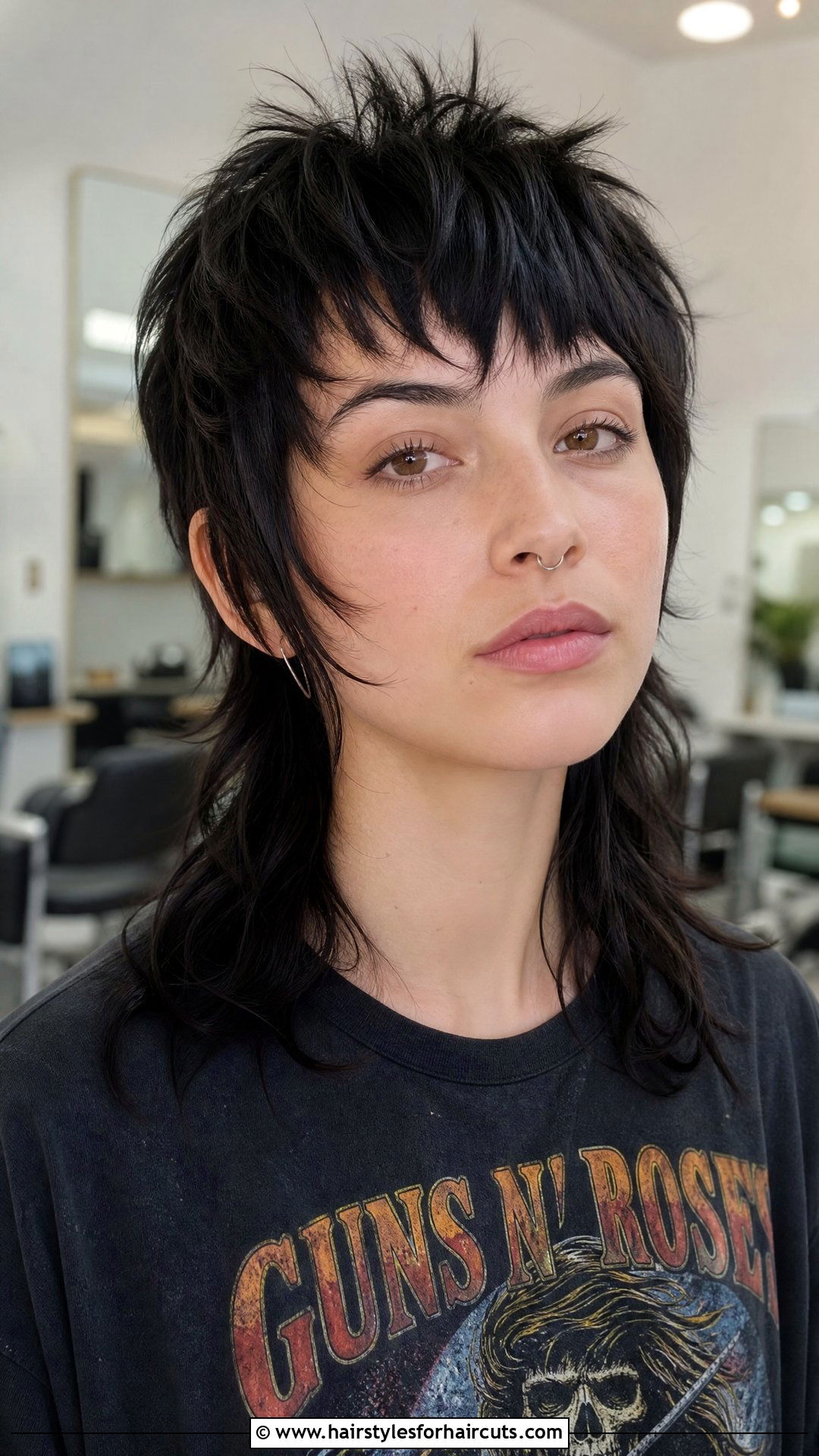 Textured Bangs Mullet Haircut - 25 haircuts for bangs - 25 haircuts for bangs