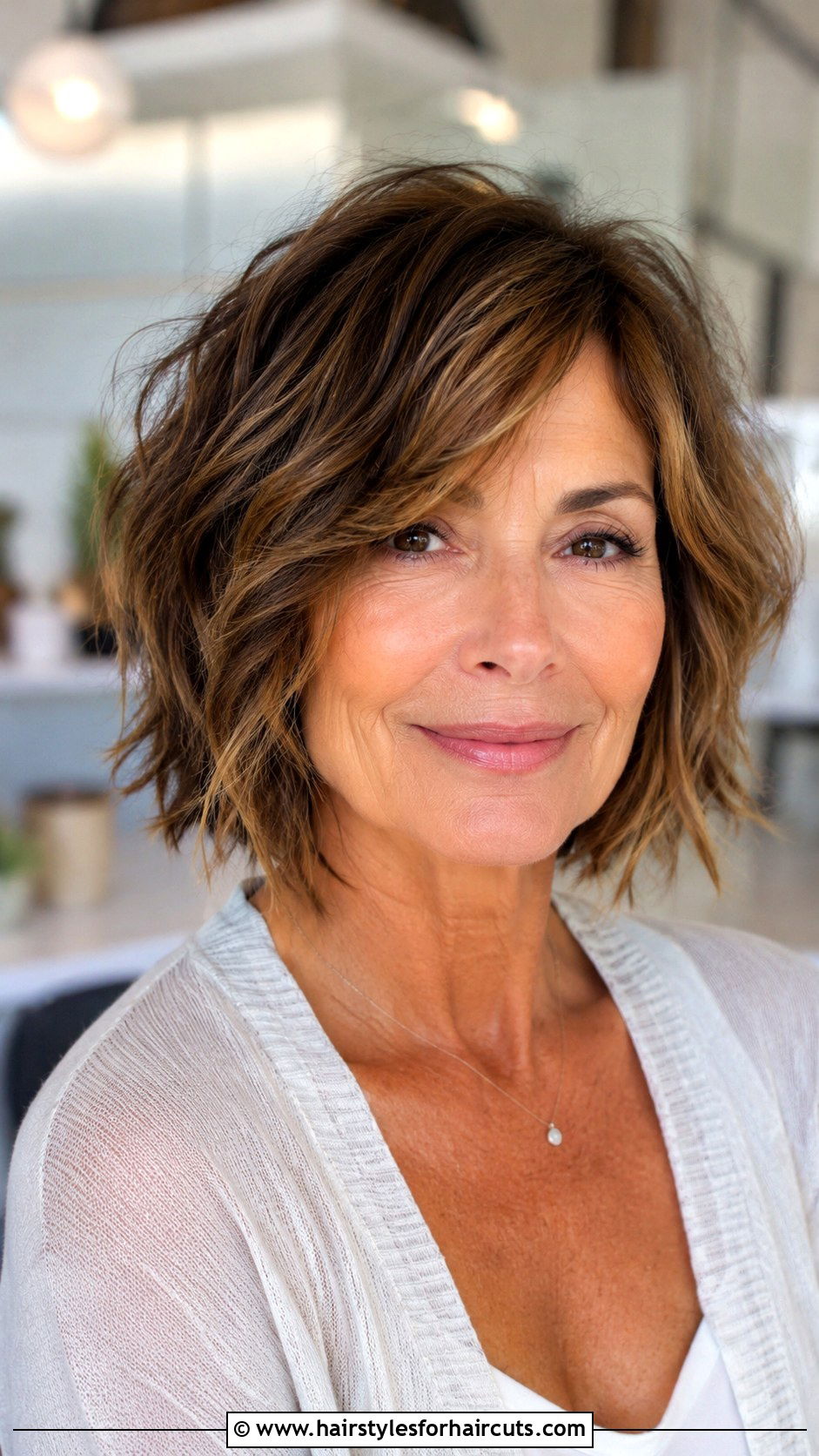 Textured Bob - 25 mid length hairstyles for women over 50 - 25 mid length hairstyles for women over 50