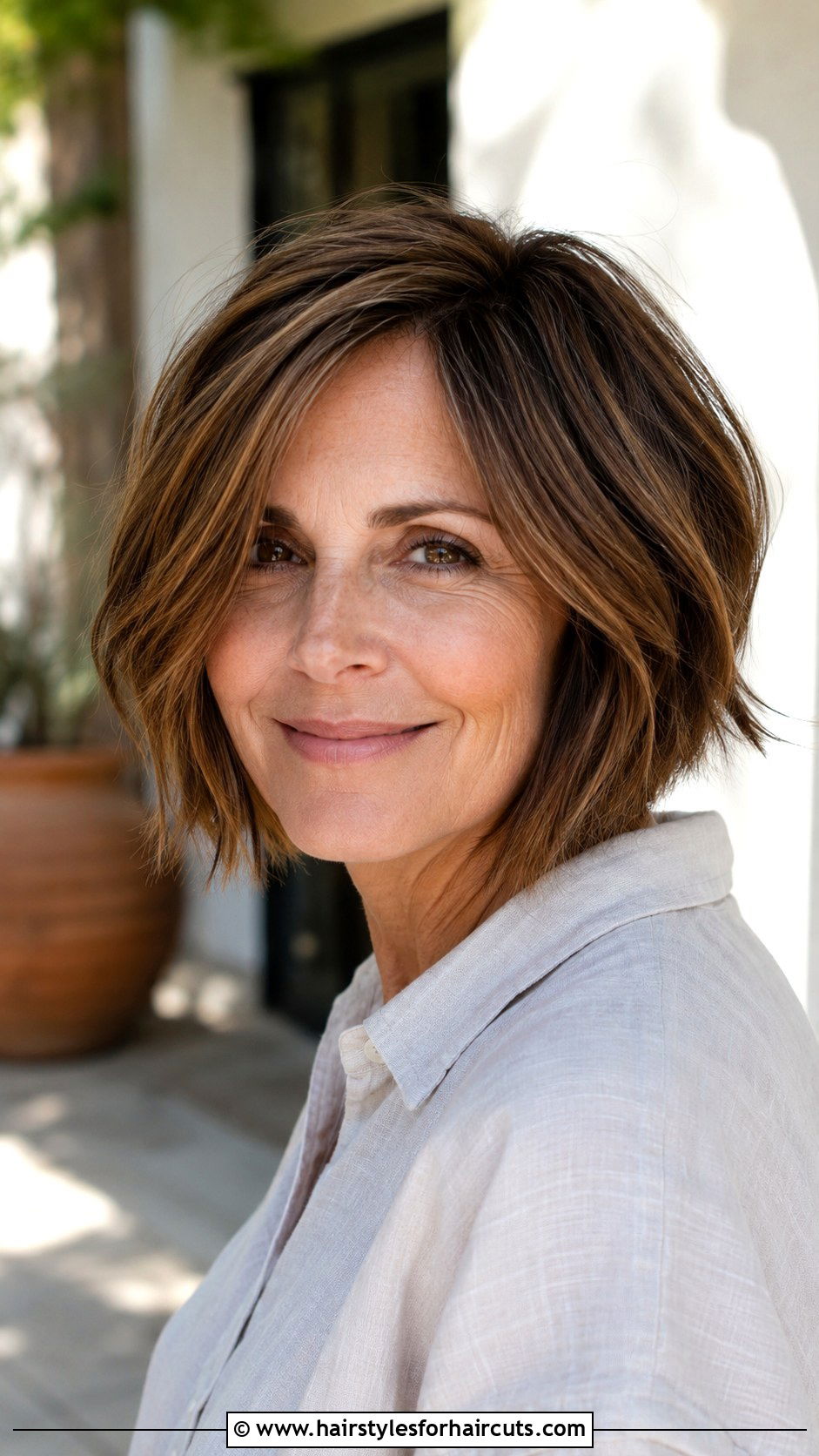 Textured Bob Haircut - 25 haircuts for middle aged women - 25 haircuts for middle aged women
