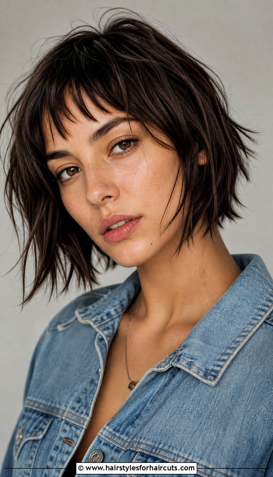 Textured Bob With Choppy Bangs - 25 bob haircuts with bangs for thin hair - 25 bob haircuts with bangs for thin hair