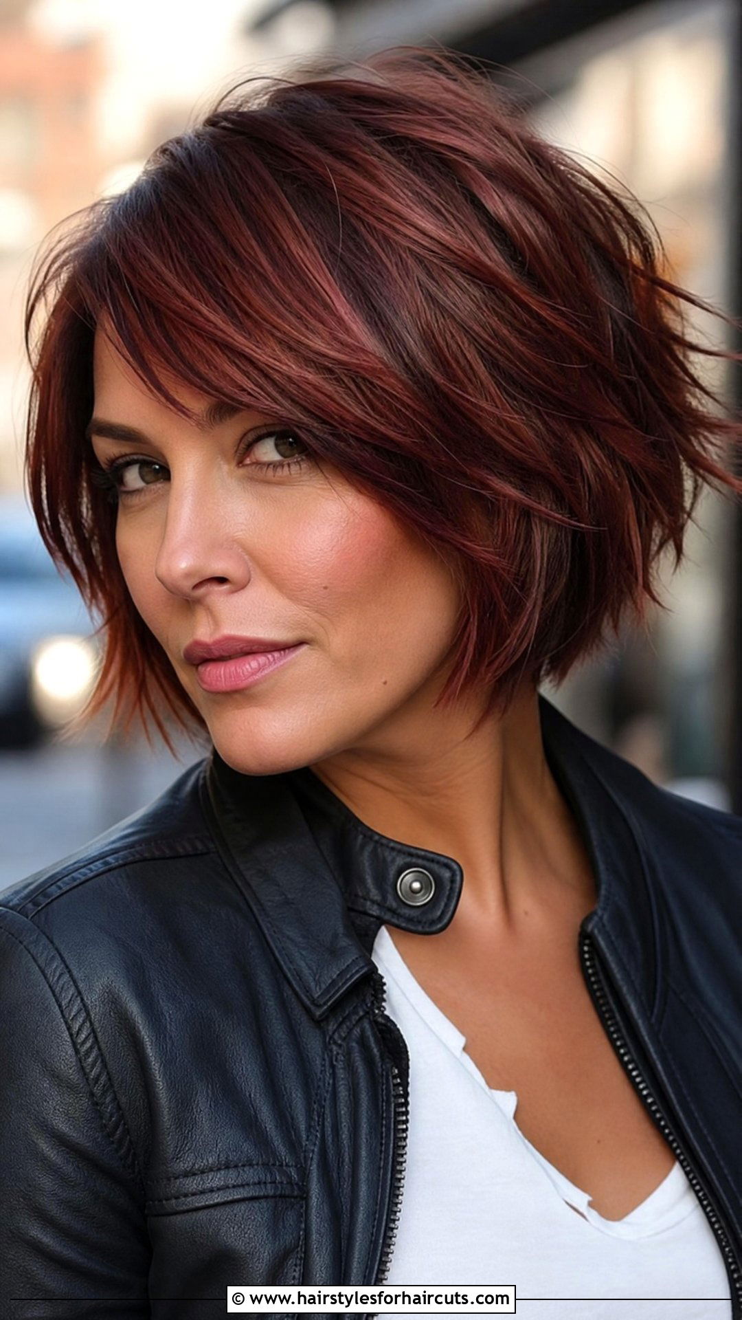 Textured Bob With Mahogany Lowlights - 25 low light hairstyles - 25 low light hairstyles
