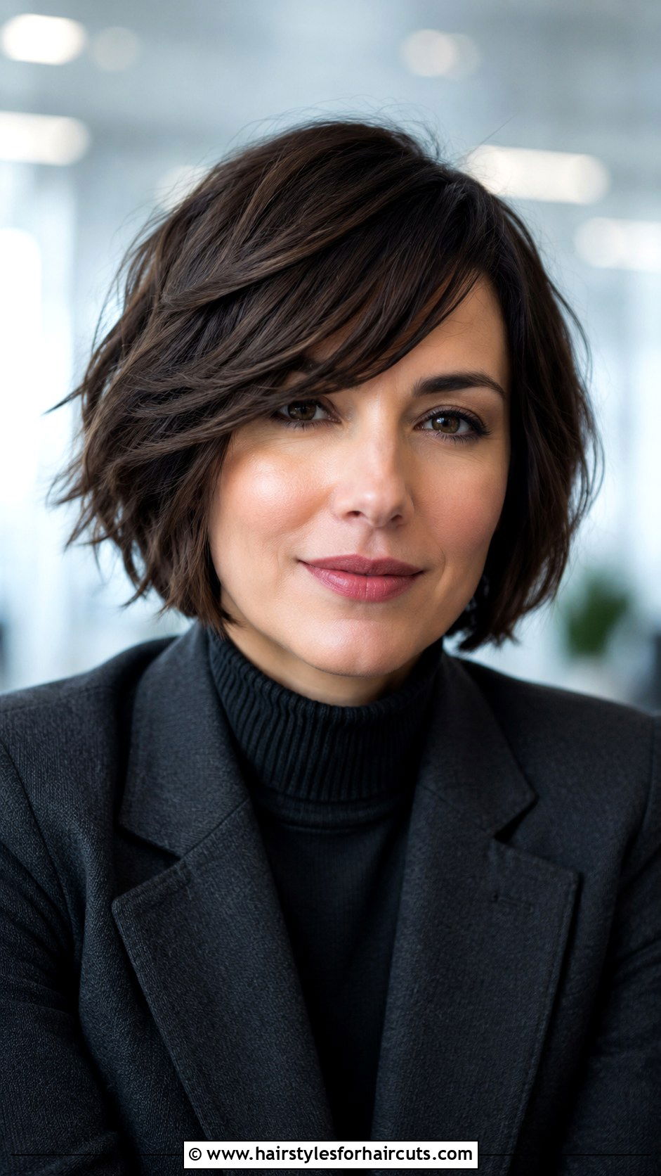 Textured Bob With Side Bangs - 25 normal haircuts - 25 normal haircuts