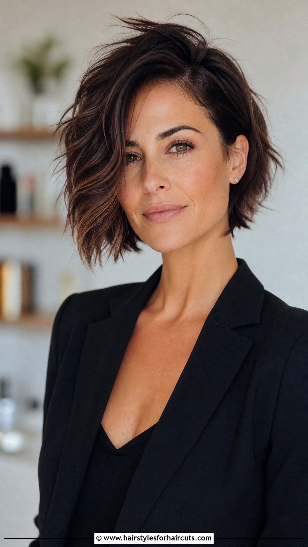 Textured Bob With Side Part - 25 date night hairstyles for thin hair - 25 date night hairstyles for thin hair