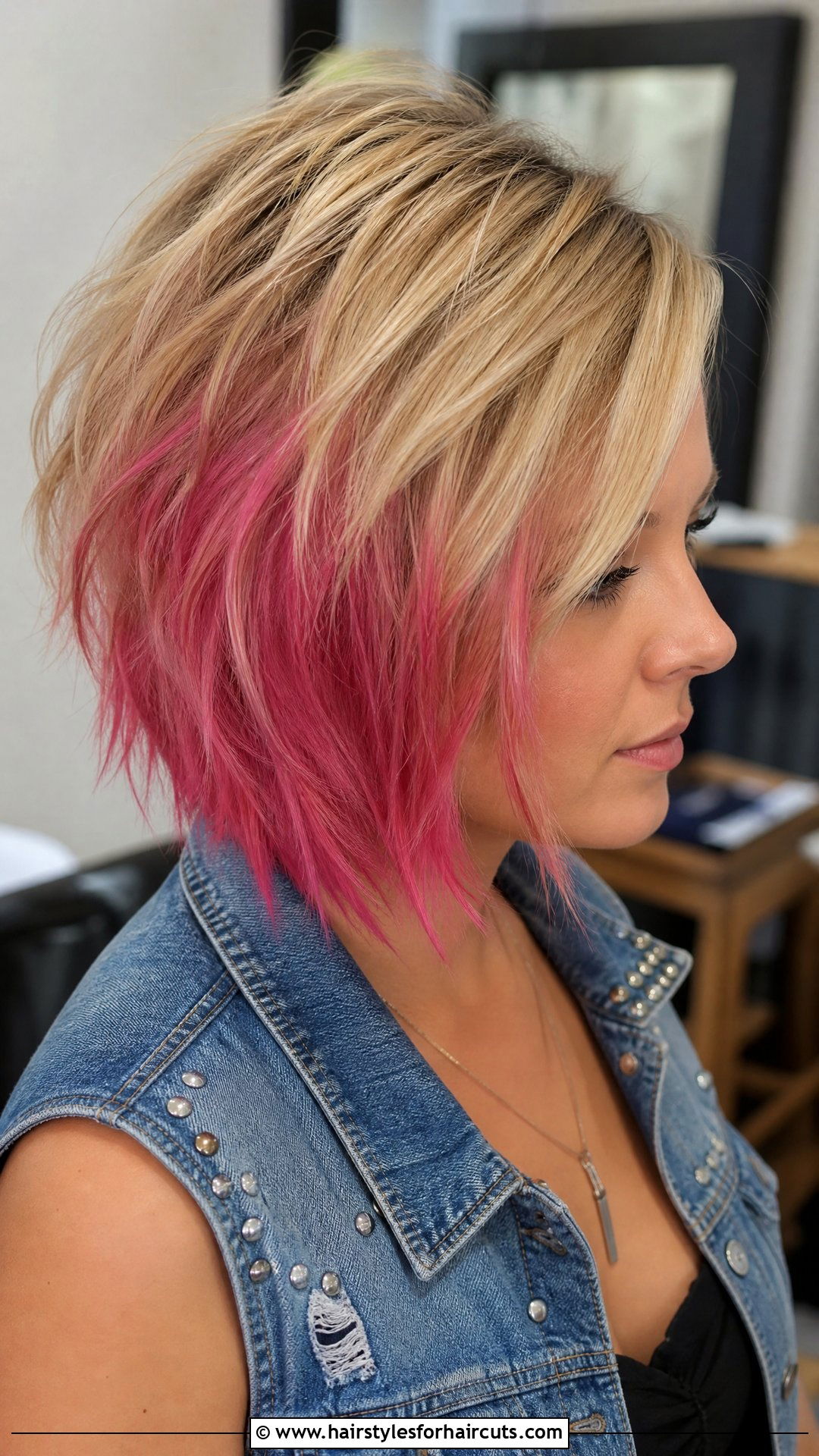 Textured Bob With Undercolor - 25 edgy medium length haircuts for thin hair - 25 edgy medium length haircuts for thin hair