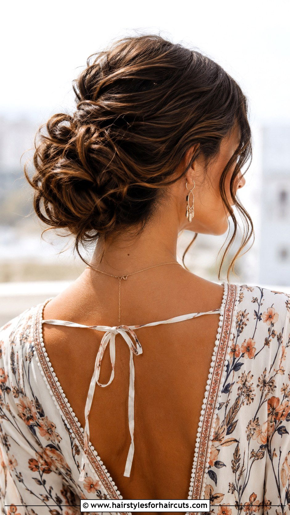 Textured Boho Chignon - 25 chignon hairstyles for medium length hair - 25 chignon hairstyles for medium length hair