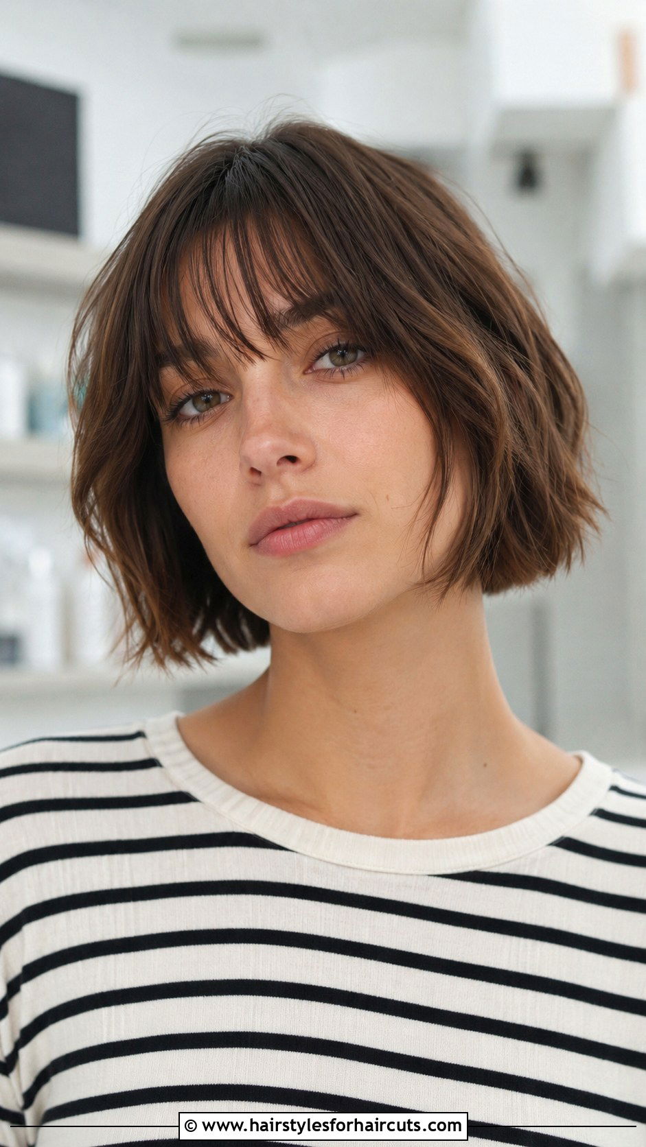 Textured Brown Bob - 25 brown hair haircuts - 25 brown hair haircuts