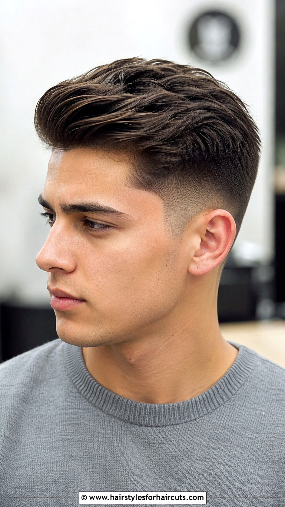 Textured Comb Over Fade Wax Haircut - 25 wax haircuts - 25 wax haircuts