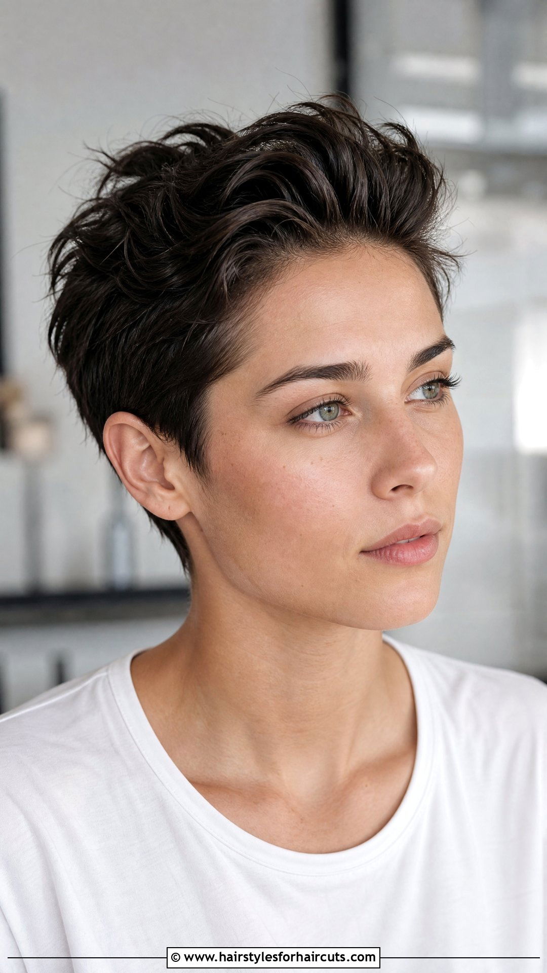 Textured Crop Pushed Back Haircut - 25 haircuts off - 25 haircuts off