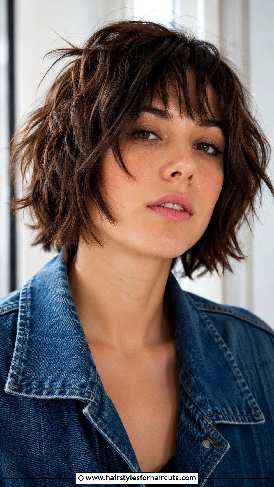 Textured Crop With Choppy Bangs - 25 short hairstyles for thin hair with bangs - 25 short hairstyles for thin hair with bangs