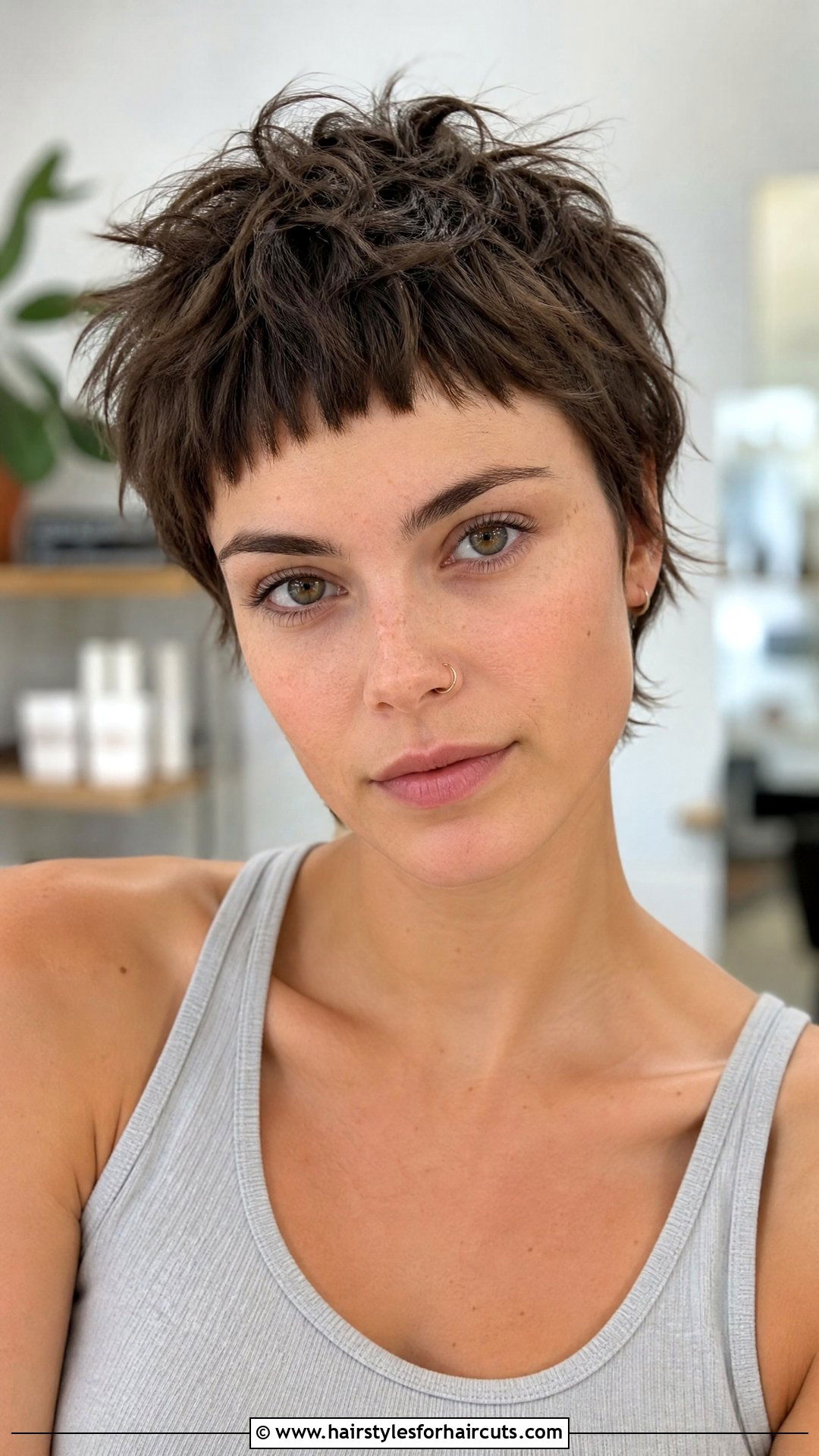 Textured Crop With Choppy Bangs - 25 haircuts for fine hair with bangs - 25 haircuts for fine hair with bangs