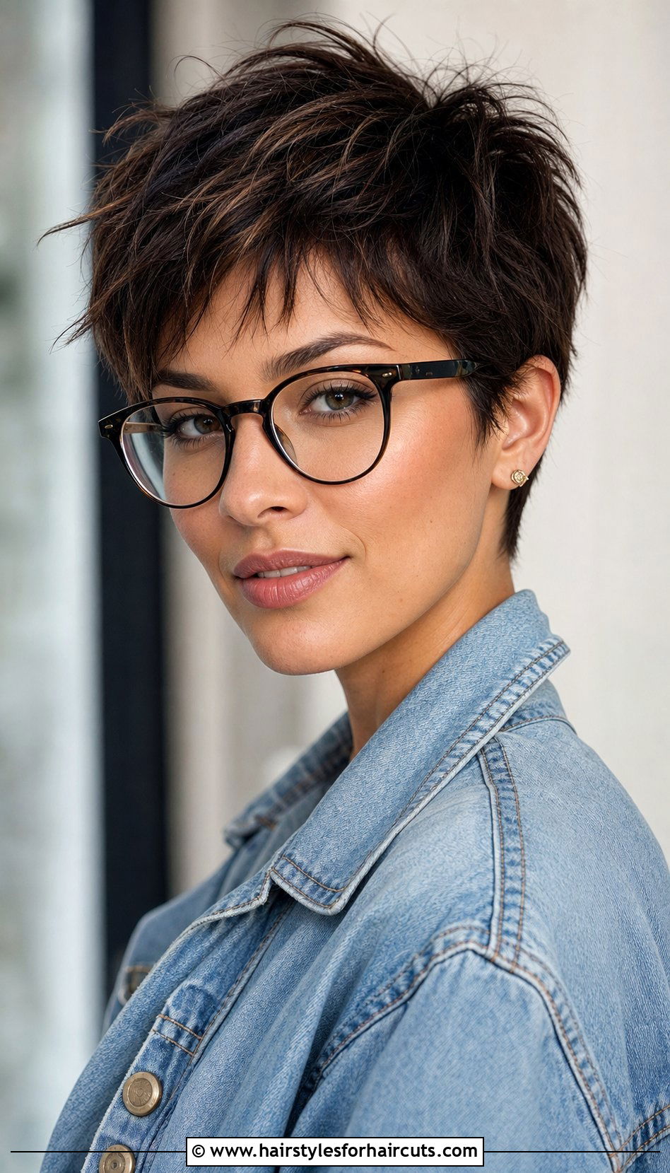 Textured Cropped Cut - 25 hairstyles over 70 with glasses - 25 hairstyles over 70 with glasses