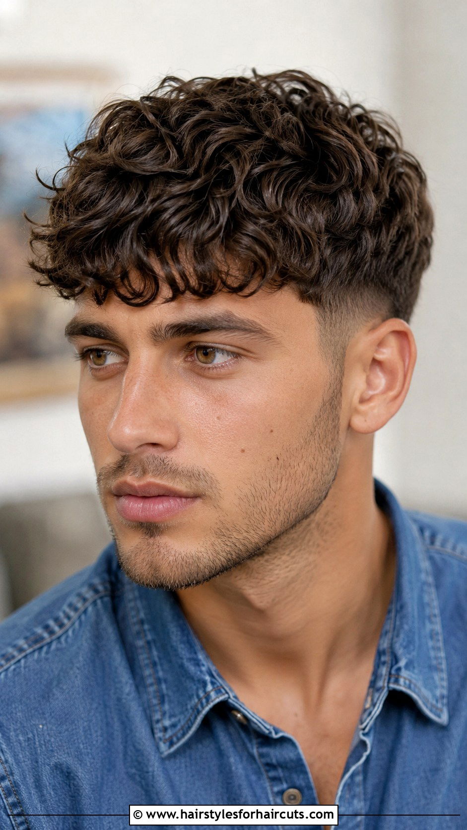 Textured Curly Caesar Haircut - 25 caesar haircuts curly hair - 25 caesar haircuts curly hair