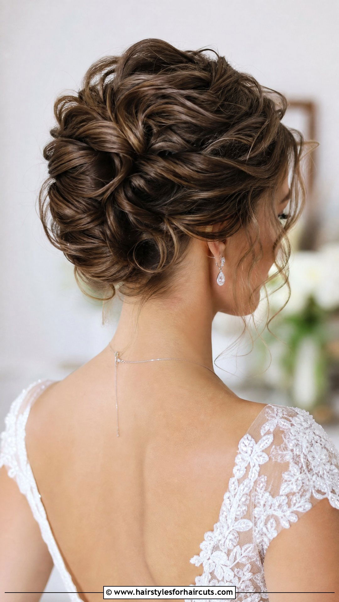Textured Curly French Twist - 25 wedding hairstyles for shoulder length curly hair - 25 wedding hairstyles for shoulder length curly hair