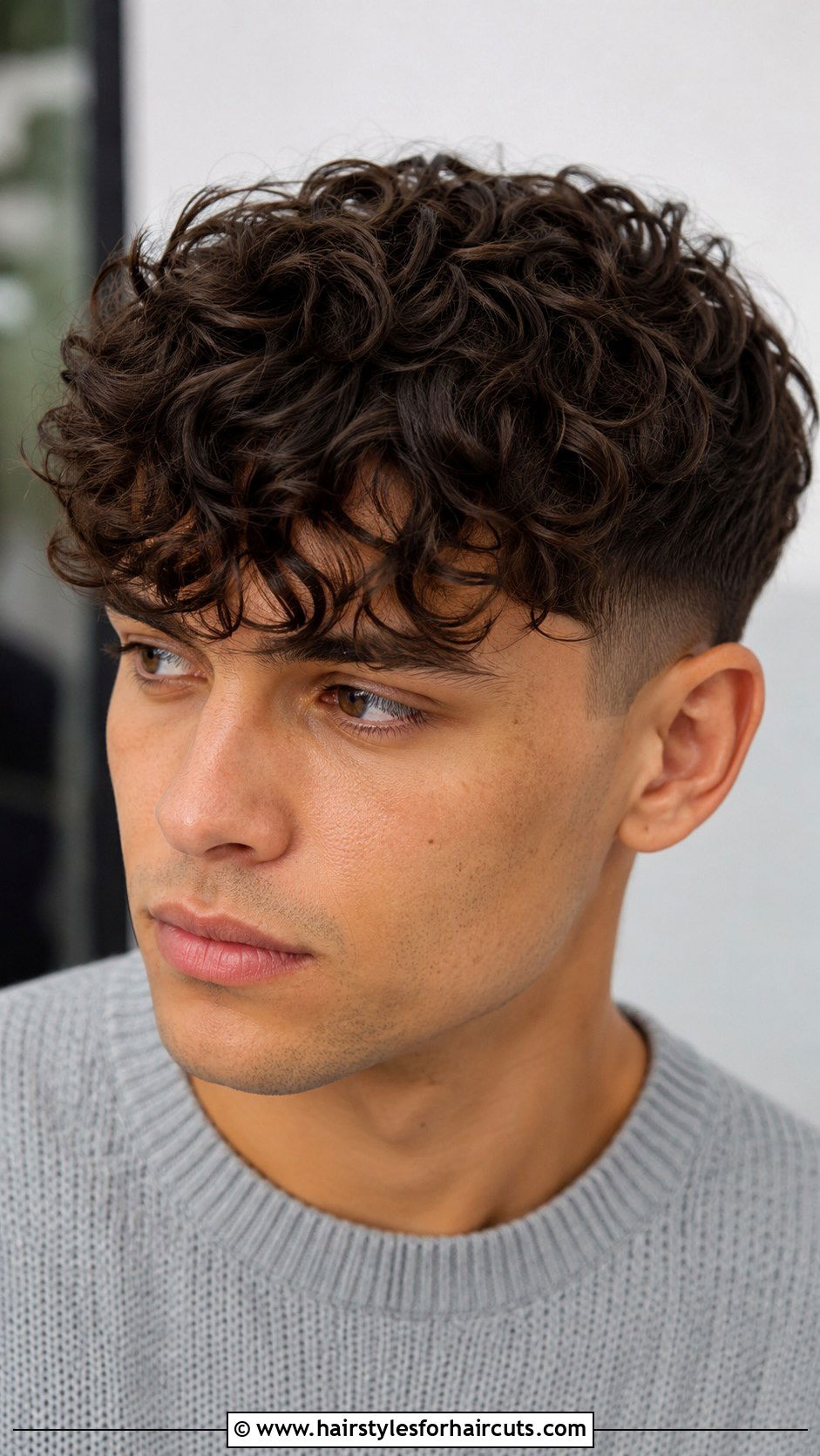 Textured Curly Fringe - 25 ftm haircuts for curly hair - 25 ftm haircuts for curly hair