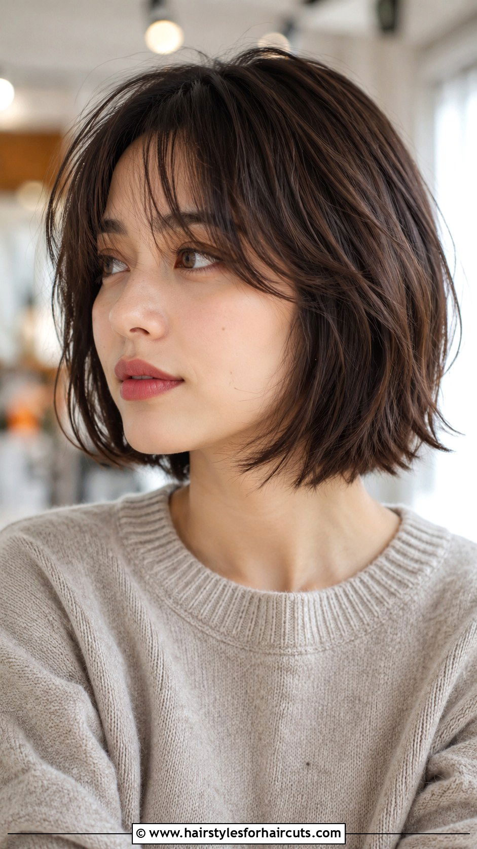 Textured Curtain Bang Bob - 25 eager haircuts - 25 eager haircuts