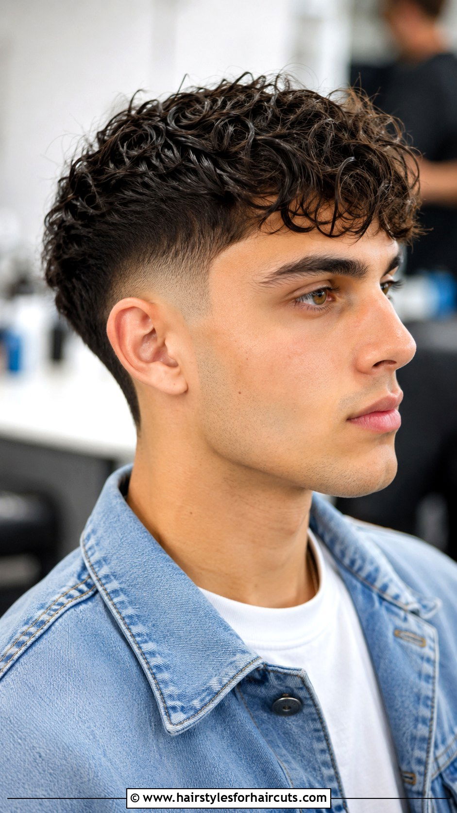 Textured Drop Fade with Curls - 25 drop fade haircuts curly hair - 25 drop fade haircuts curly hair