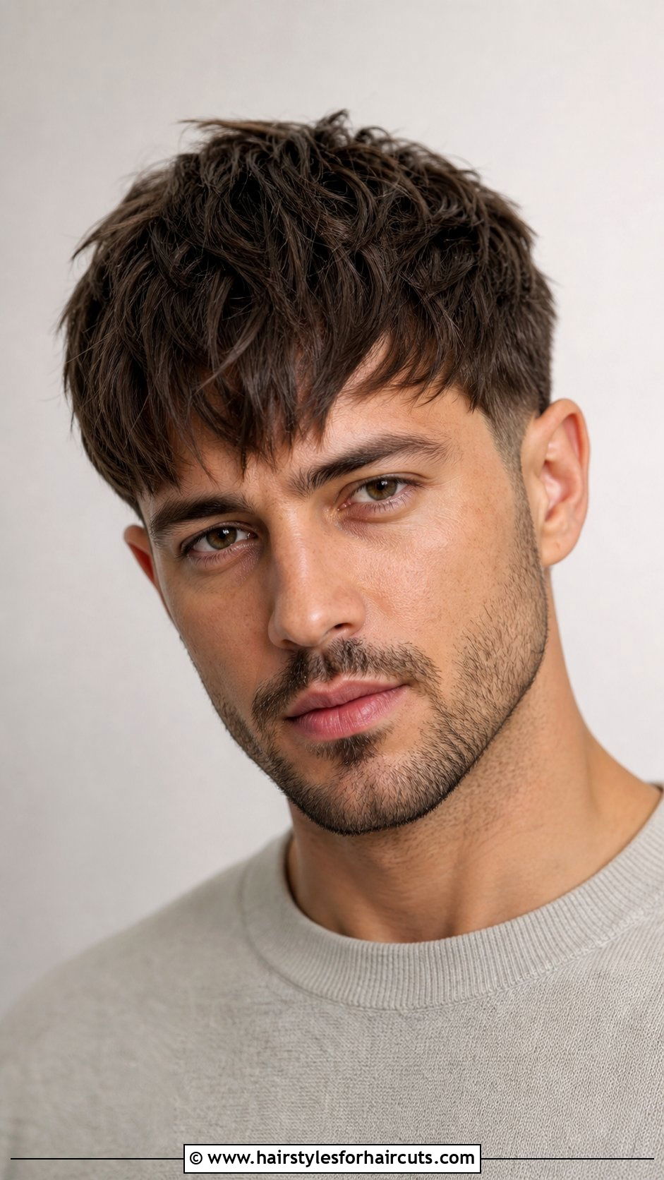 Textured Forward Fringe - 25 hair brushed forward hairstyles - 25 hair brushed forward hairstyles