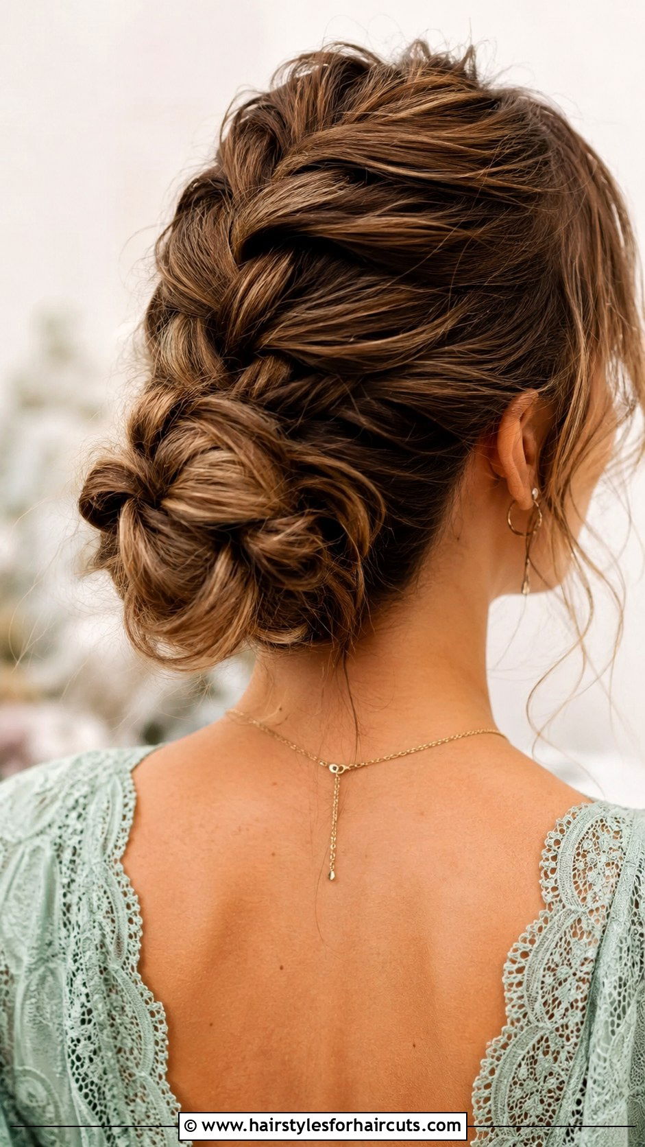 Textured French Braid Updo - 25 christmas party hairstyles - 25 christmas party hairstyles