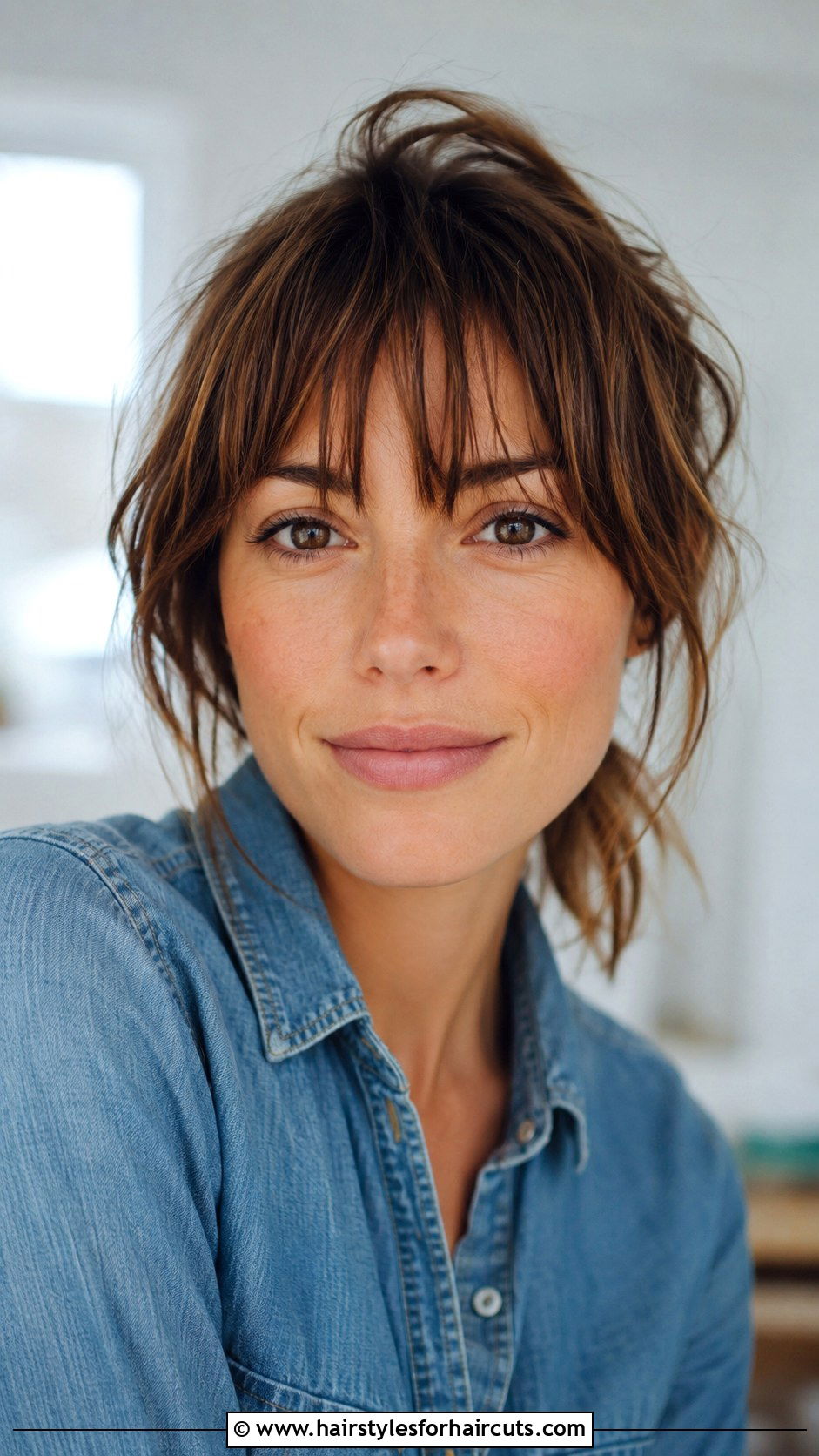Textured Fringe At Eyebrow Level - 25 eyebrow haircuts - 25 eyebrow haircuts