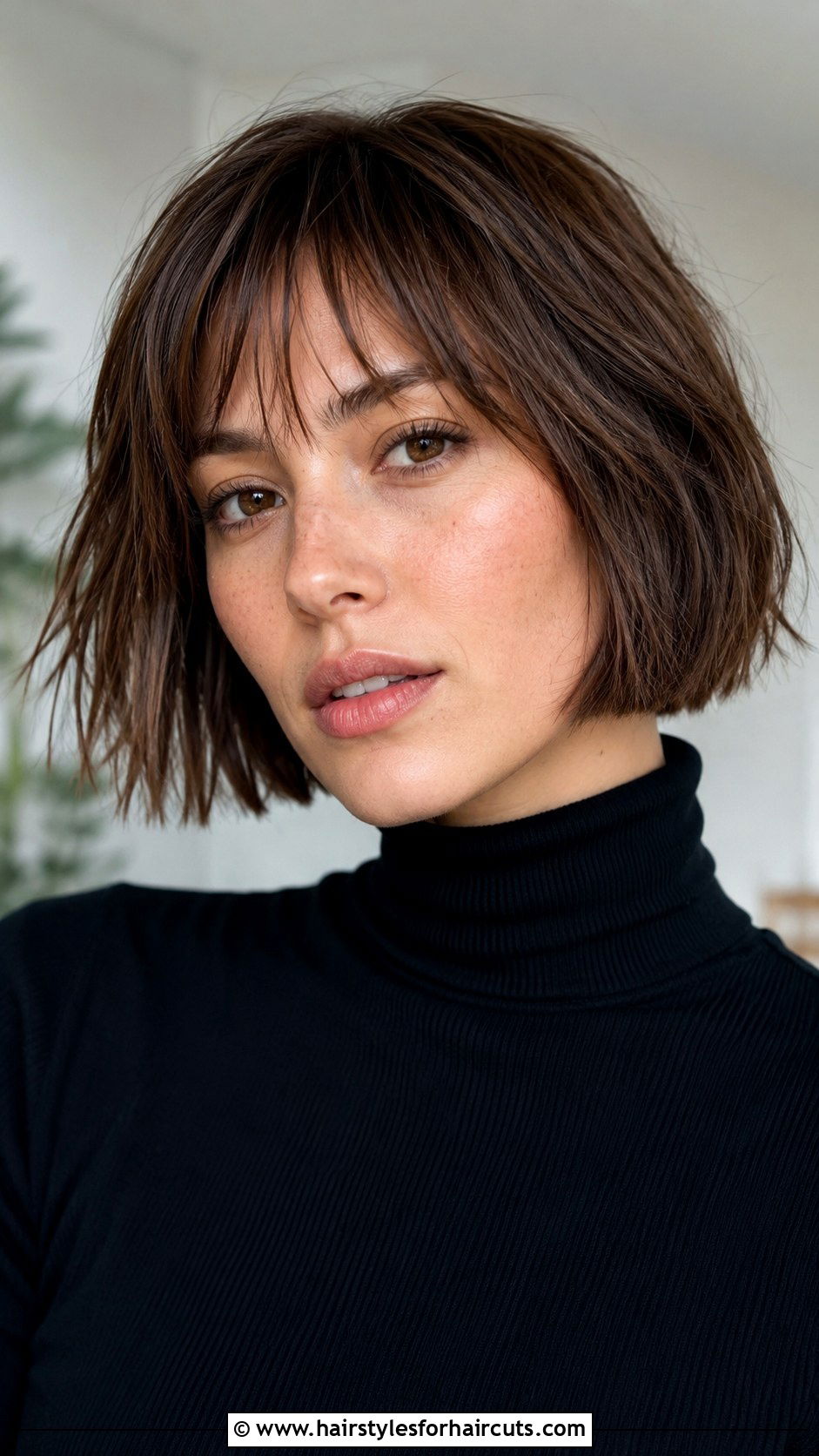 Textured Fringe Bob - 25 textured fringe haircuts - 25 textured fringe haircuts
