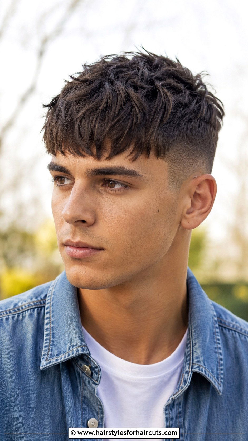 Textured Fringe Haircut - 25 ftm haircuts for straight hair - 25 ftm haircuts for straight hair