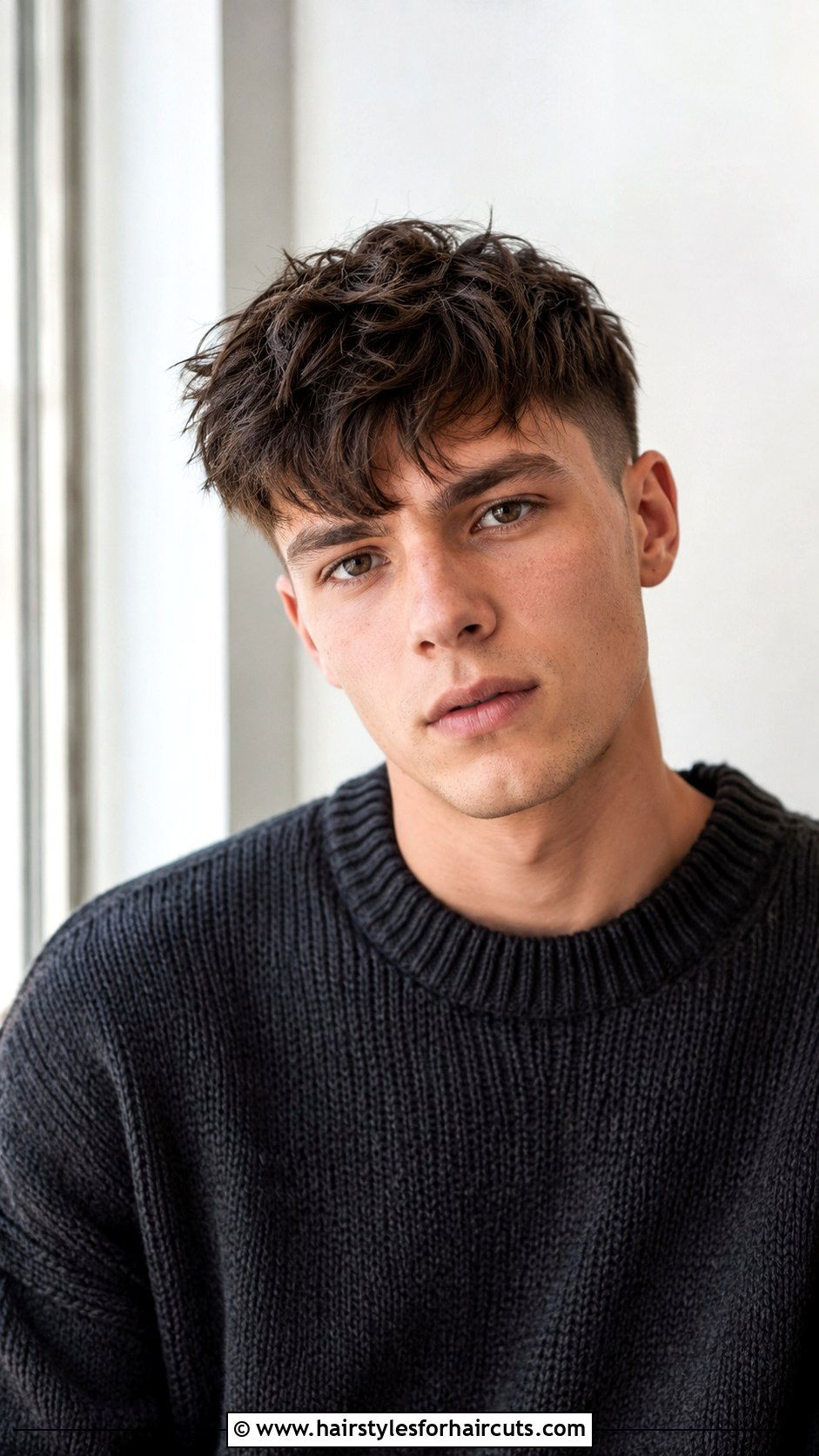 Textured Fringe Haircut - 25 2000s hairstyles men - 25 2000s hairstyles men
