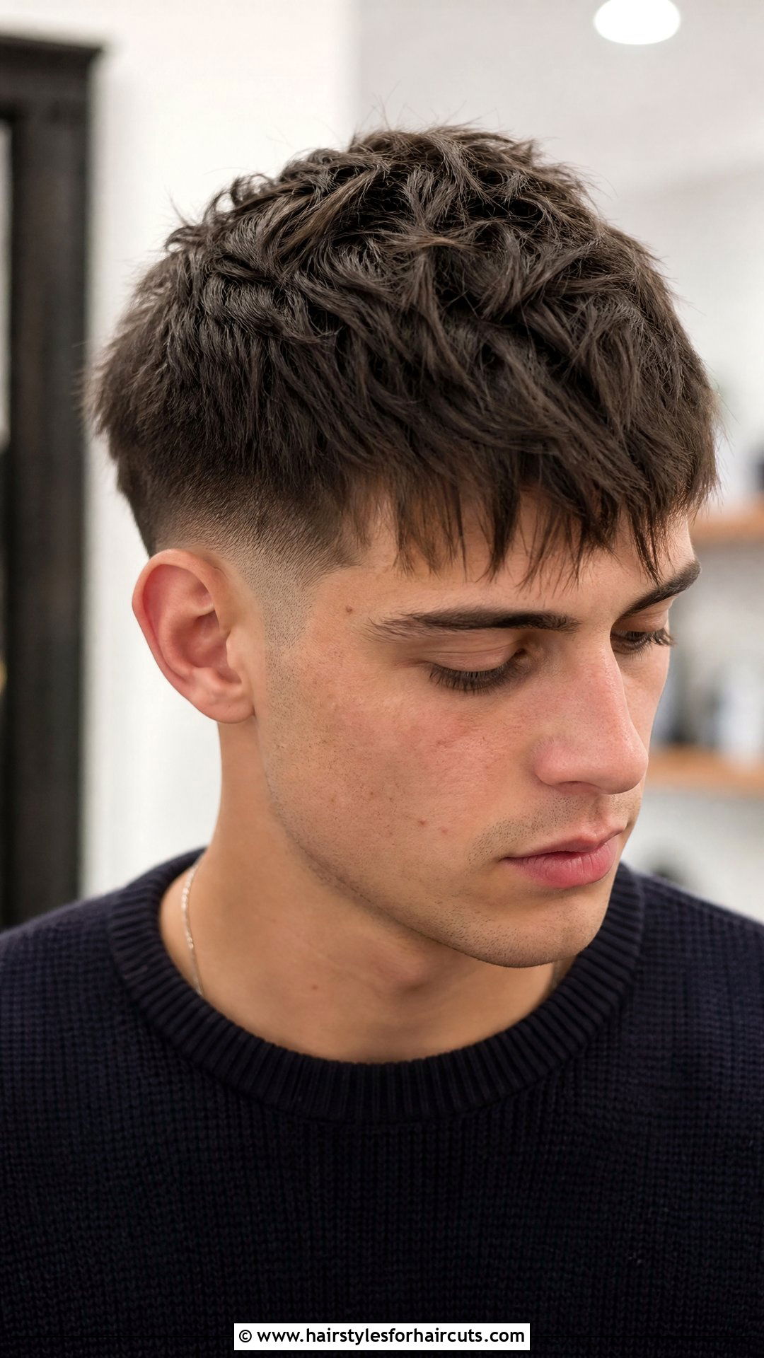 Textured Fringe Taper Haircut - 25 taper haircuts for straight hair - 25 taper haircuts for straight hair