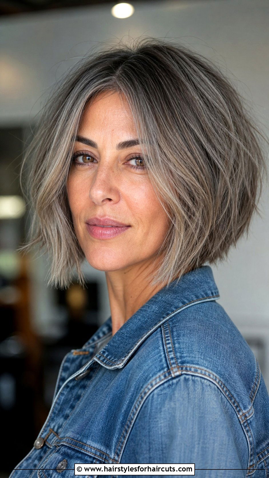 Textured Gray Bob - 25 thick gray hairstyles - 25 thick gray hairstyles