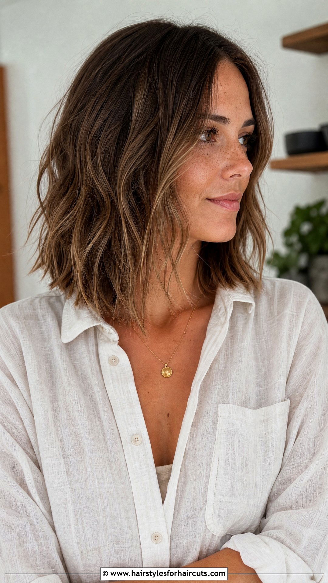 Textured Lob Haircut - 25 middle age hairstyles - 25 middle age hairstyles