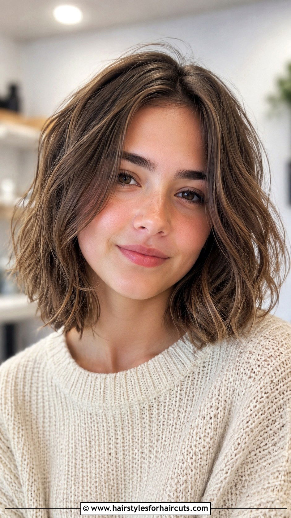Textured Lob Haircut - 25 cute haircuts for teens - 25 cute haircuts for teens