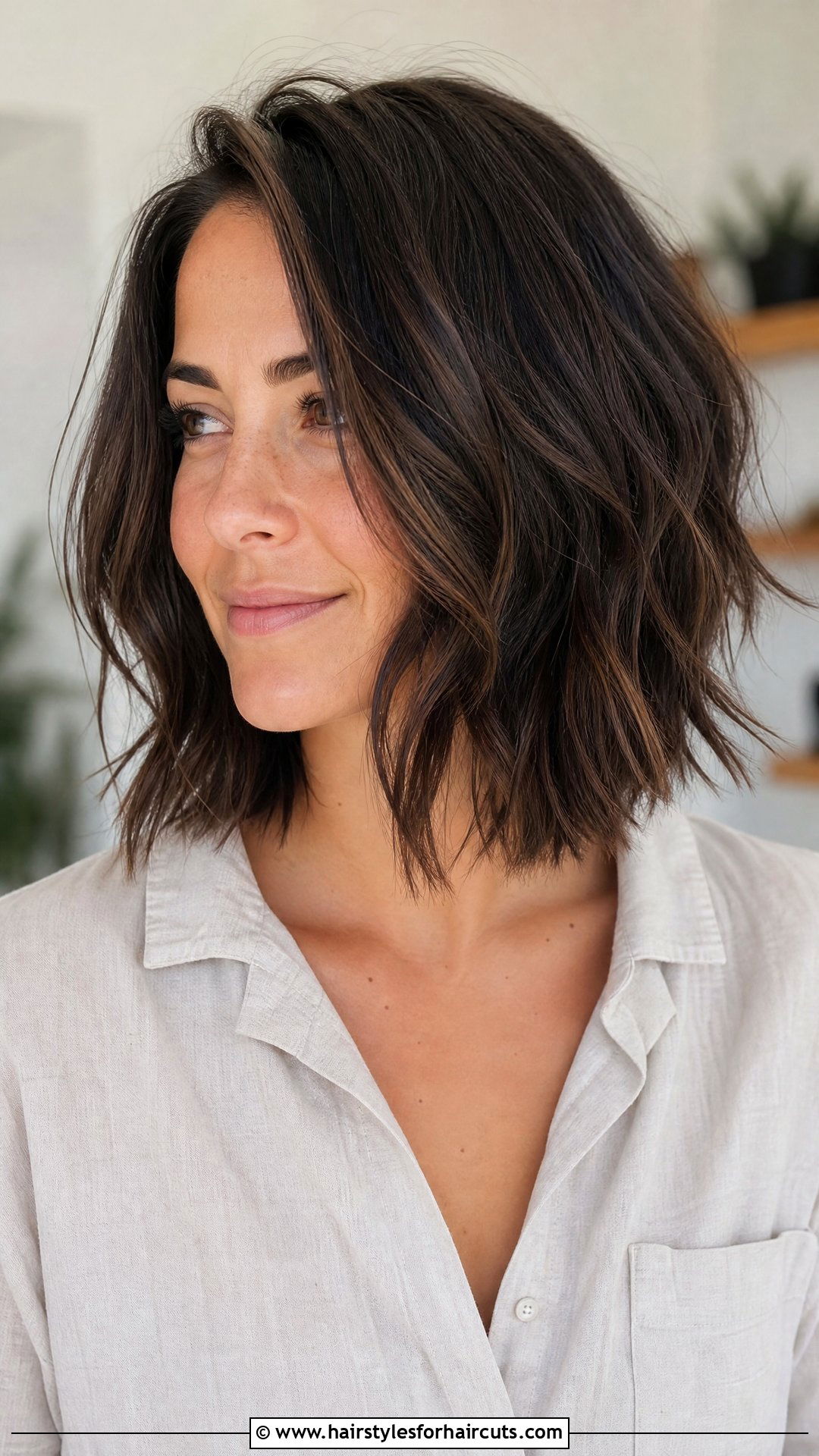 Textured Lob Haircut - 25 good haircuts for growing out hair - 25 good haircuts for growing out hair