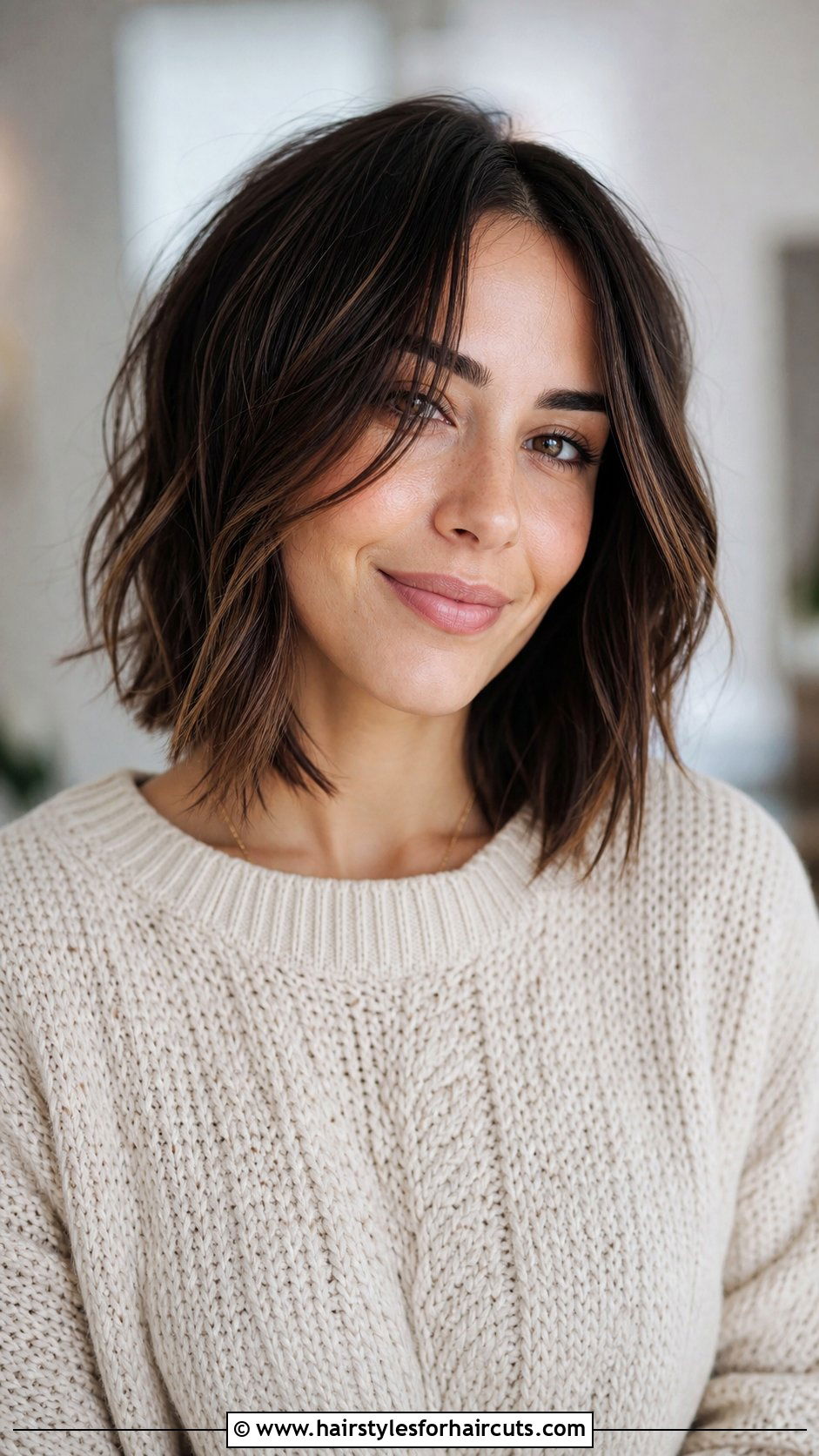 Textured Lob Haircut - 25 haircuts caption - 25 haircuts caption
