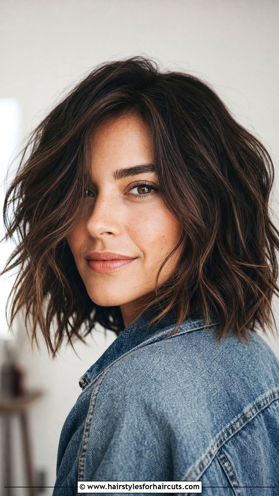 Textured Lob Haircut For Slightly Curly Hair - 25 haircuts for slightly curly hair - 25 haircuts for slightly curly hair
