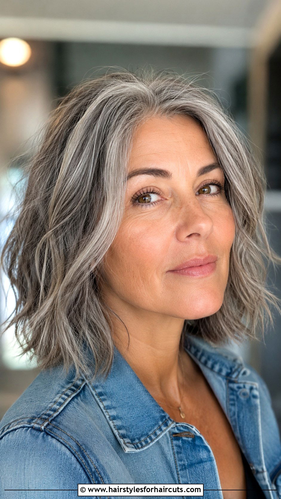Textured Lob Thin Grey Hair - 25 thin grey hairstyles - 25 thin grey hairstyles