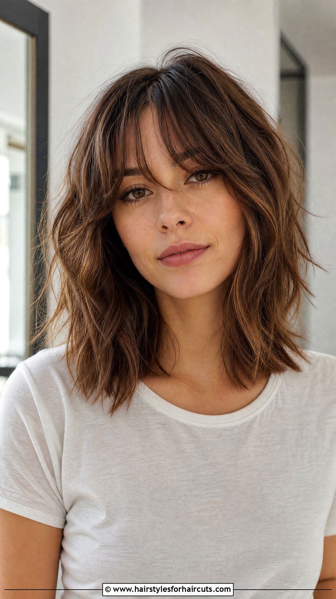 Textured Lob With Curtain Bangs - 25 hairstyles with curtain bangs - 25 hairstyles with curtain bangs