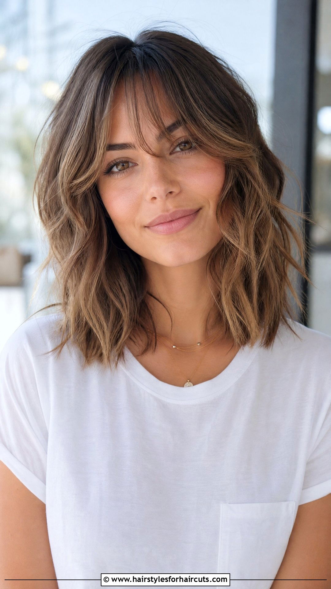 Textured Lob With Curtain Bangs - 25 short hairstyles with curtain bangs - 25 short hairstyles with curtain bangs