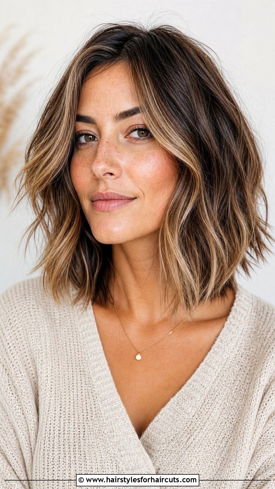Textured Lob With Face Framing Layers - 25 work hairstyles for short hair - 25 work hairstyles for short hair