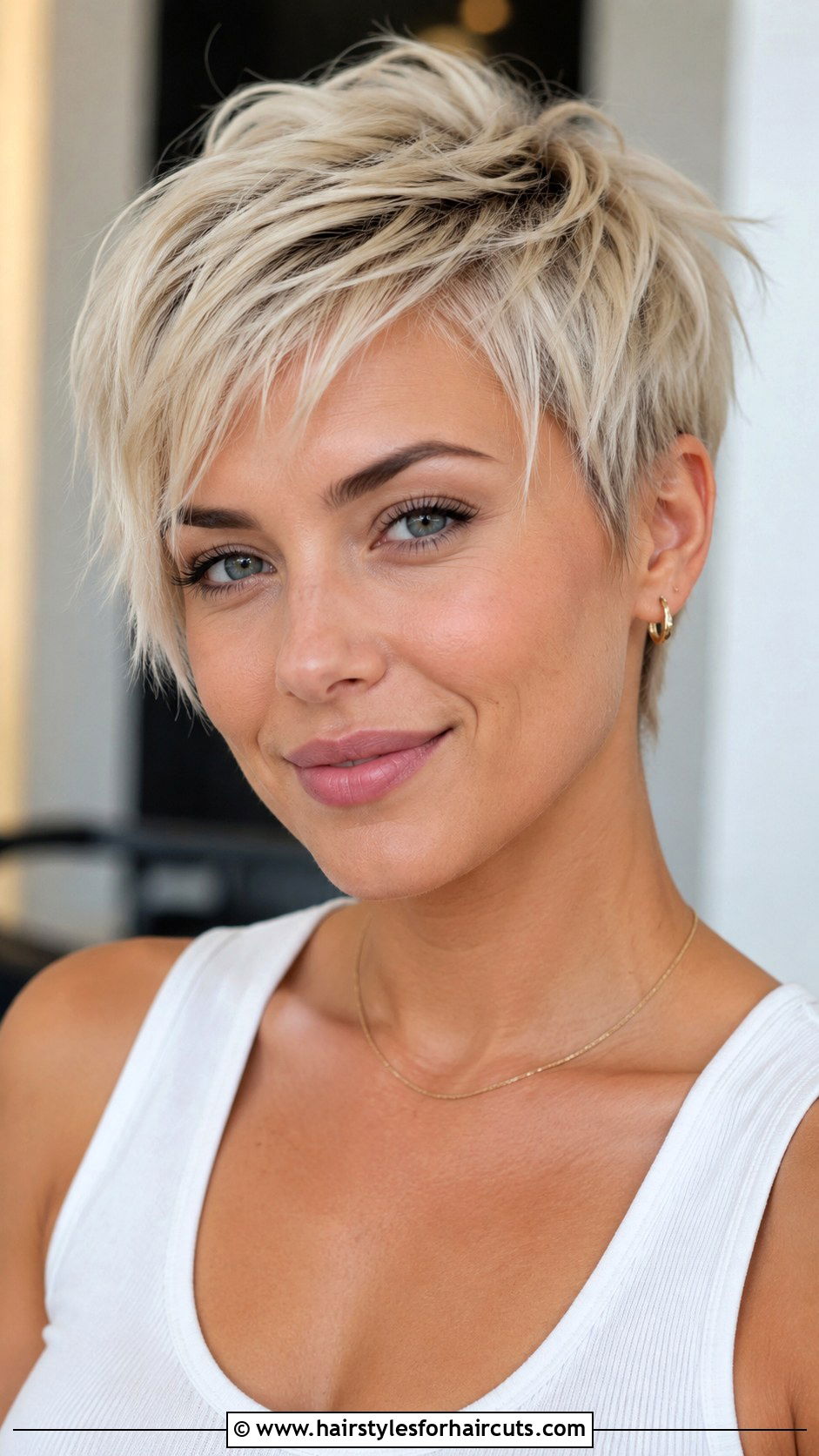 Textured Pixie Blonde Haircut - 25 haircuts for blonde hair - 25 haircuts for blonde hair