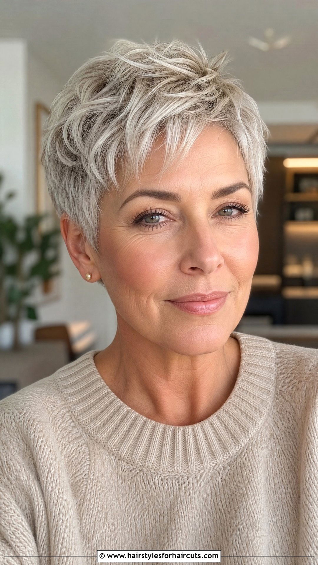 Textured Pixie Cut - 25 women hairstyles over 50 - 25 women hairstyles over 50